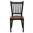 HERCULES Series Black Vertical Back Metal Restaurant Chair - Cherry Wood Seat - XU-DG-6Q2B-VRT-CHYW-GG