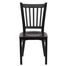 HERCULES Series Black Vertical Back Metal Restaurant Chair - Mahogany Wood Seat - XU-DG-6Q2B-VRT-MAHW-GG