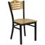 HERCULES Slat Back Black Metal Chair with Natural Wood Seat and Back - XU-DG-6G7B-SLAT-NATW-GG
