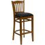HERCULES Vertical Slat Back Cherry Wood Bar Stool with Black Vinyl Seat - XU-DGW0008BARVRT-CHY-BLKV-GG