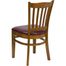 HERCULES Vertical Slat Back Cherry Wood Chair with Burgundy Vinyl Seat - XU-DGW0008VRT-CHY-BURV-GG
