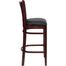 HERCULES Vertical Slat Back Mahogany Wood Bar Stool with Black Vinyl Seat - XU-DGW0008BARVRT-MAH-BLKV-GG