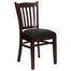 HERCULES Vertical Slat Back Mahogany Wood Chair with Black Vinyl Seat - XU-DGW0008VRT-MAH-BLKV-GG