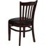 HERCULES Vertical Slat Back Mahogany Wood Chair with Black Vinyl Seat - XU-DGW0008VRT-MAH-BLKV-GG