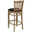 HERCULES Vertical Slat Back Natural Wood Bar Stool with Black Vinyl Seat - XU-DGW0008BARVRT-NAT-BLKV-GG