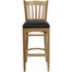 HERCULES Vertical Slat Back Natural Wood Bar Stool with Black Vinyl Seat - XU-DGW0008BARVRT-NAT-BLKV-GG