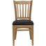HERCULES Vertical Slat Back Natural Wood Chair with Black Vinyl Seat - XU-DGW0008VRT-NAT-BLKV-GG
