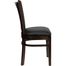HERCULES Vertical Slat Back Walnut Wood Chair with Black Vinyl Seat - XU-DGW0008VRT-WAL-BLKV-GG
