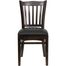 HERCULES Vertical Slat Back Walnut Wood Chair with Black Vinyl Seat - XU-DGW0008VRT-WAL-BLKV-GG