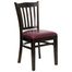 HERCULES Vertical Slat Back Walnut Wood Chair with Burgundy Vinyl Seat - XU-DGW0008VRT-WAL-BURV-GG