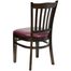 HERCULES Vertical Slat Back Walnut Wood Chair with Burgundy Vinyl Seat - XU-DGW0008VRT-WAL-BURV-GG