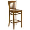 HERCULES Vertical Slat Back Wood Bar Stool with Cherry Finish - XU-DGW0008BARVRT-CHY-GG