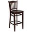HERCULES Vertical Slat Back Wood Bar Stool with Mahogany Finish - XU-DGW0008BARVRT-MAH-GG