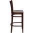 HERCULES Vertical Slat Back Wood Bar Stool with Mahogany Finish - XU-DGW0008BARVRT-MAH-GG