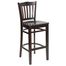 HERCULES Vertical Slat Back Wood Bar Stool with Walnut Finish - XU-DGW0008BARVRT-WAL-GG