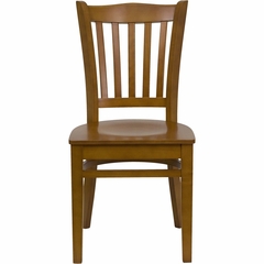HERCULES Vertical Slat Back Wood Chair with Cherry Finish - XU-DGW0008VRT-CHY-GG
