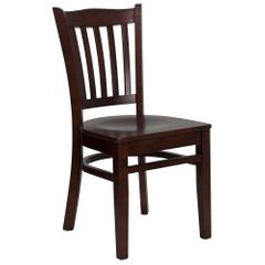 HERCULES Vertical Slat Back Wood Chair with Mahogany Finish - XU-DGW0008VRT-MAH-GG