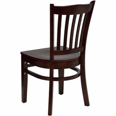HERCULES Vertical Slat Back Wood Chair with Mahogany Finish - XU-DGW0008VRT-MAH-GG