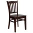 HERCULES Vertical Slat Back Wood Chair with Mahogany Finish - XU-DGW0008VRT-MAH-GG