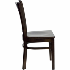 HERCULES Vertical Slat Back Wood Chair with Walnut Finish - XU-DGW0008VRT-WAL-GG
