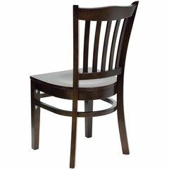 HERCULES Vertical Slat Back Wood Chair with Walnut Finish - XU-DGW0008VRT-WAL-GG