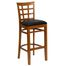 HERCULES Window Back Wood Restaurant Bar Stool - Black Vinyl Seat, Cherry Finish - XU-DGW0007BARWIN-CHY-BLKV-GG