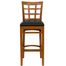 HERCULES Window Back Wood Restaurant Bar Stool - Black Vinyl Seat, Cherry Finish - XU-DGW0007BARWIN-CHY-BLKV-GG