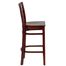 HERCULES Window Back Wood Restaurant Bar Stool - Mahogany Finish - XU-DGW0007BARWIN-MAH-GG