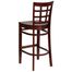 HERCULES Window Back Wood Restaurant Bar Stool - Mahogany Finish - XU-DGW0007BARWIN-MAH-GG