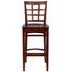 HERCULES Window Back Wood Restaurant Bar Stool - Mahogany Finish - XU-DGW0007BARWIN-MAH-GG