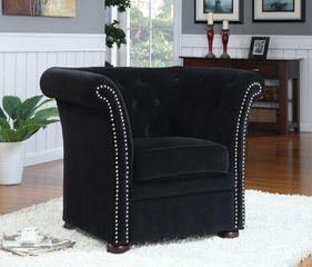 High-Back Accent Chair in Black - 902032