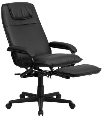 High Back Black Leather Executive Reclining Office Chair - BT-70172-BK-GG