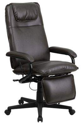 High Back Brown Leather Executive Reclining Office Chair - BT-70172-BN-GG