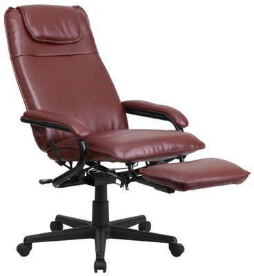 High Back Burgundy Leather Executive Reclining Office Chair - BT-70172-BG-GG