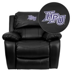 High Point University Panthers Black Rocker Recliner - MEN-DA3439-91-BK-45011-EMB-GG
