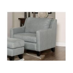 Hilton Mist Leather Club Chair - Largo - LARGO-ST-F2540-403