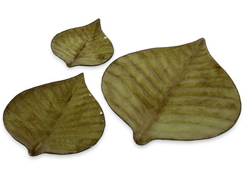 Hoja Decorative Plates (Set of 3) - IMAX - 94073-3