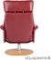 Holly & Martin Bennett Leather Recliner and Ottoman - Brick Red