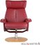Holly & Martin Bennett Leather Recliner and Ottoman - Brick Red