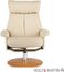 Holly & Martin Bennett Leather Recliner and Ottoman - French Vanilla