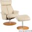 Holly & Martin Bennett Leather Recliner and Ottoman - French Vanilla