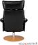 Holly & Martin Bennett Leather Recliner and Ottoman - Shimmer Black