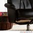 Holly & Martin Brayden Leather Recliner and Ottoman - Shimmer Black