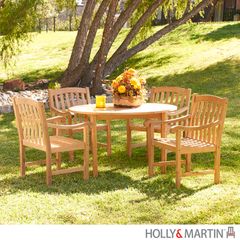SEI 5 Pcs Teak Dining Set