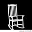 SEI Hardwood Porch Rocker - White