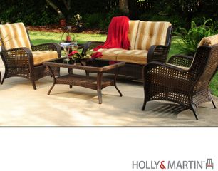 SEI Siesta 4pc Steel Woven Deep Seating Set