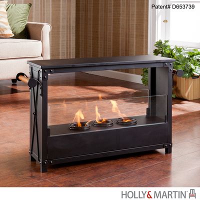 SEI Layton Portable Indoor/Outdoor Fireplace - Electric Fireplaces