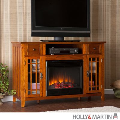 SEI Salinas Electric Media Fireplace - Mission Oak