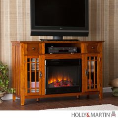 SEI Salinas Electric Media Fireplace - Mission Oak
