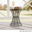 SEI Indoor/Outdoor Round Metal Accent Table, 18.5 Inch - Black